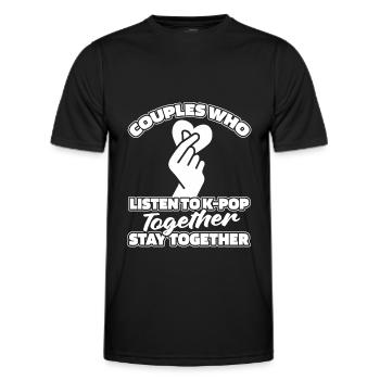 K Pop Kpop Paire Pop Coréenne - T-shirt sport Homme - noir - Devant - AI Model Male 178 dark (178cm)