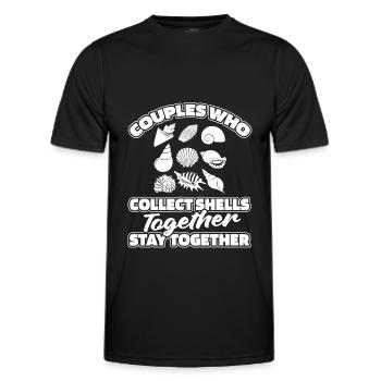 Paire de coquilles - T-shirt sport Homme - noir - Devant - AI Model Male 178 dark (178cm)