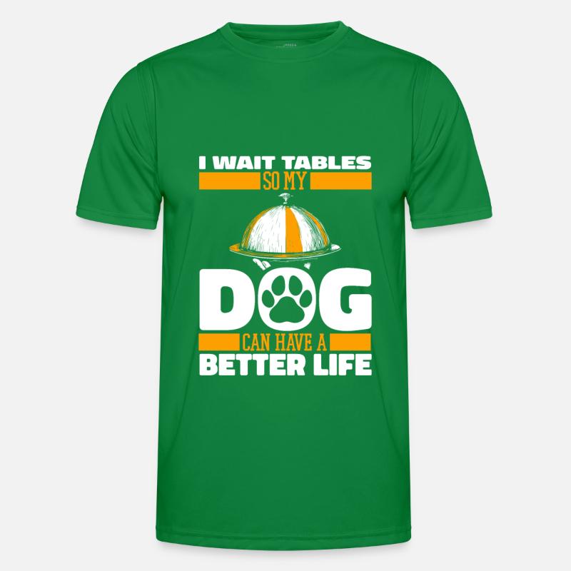 Kellner Kellnerin Hund Männer Funktions-T-Shirt