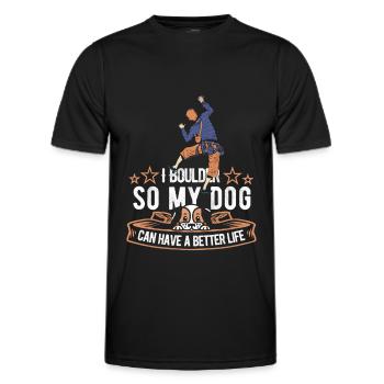 Bloc Chien de bloc - T-shirt sport Homme - noir - Devant - AI Model Male 178 dark (178cm)
