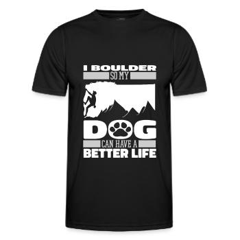 Bloc Chien de bloc - T-shirt sport Homme - noir - Devant - AI Model Male 178 dark (178cm)