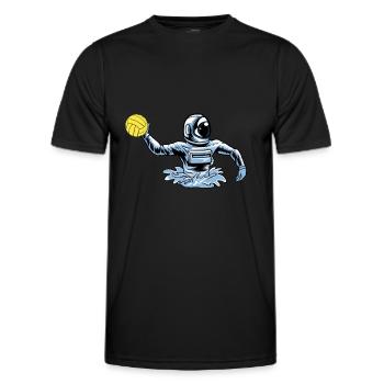 Wasserball Wasserballer Astronaut - Männer Funktions-T-Shirt - Schwarz - Vorne - AI Model Male 178 dark (178cm)