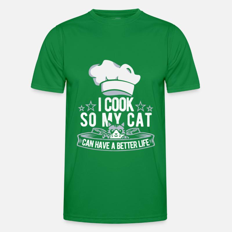 Cuire le chat de cuisson T-shirt sport Homme