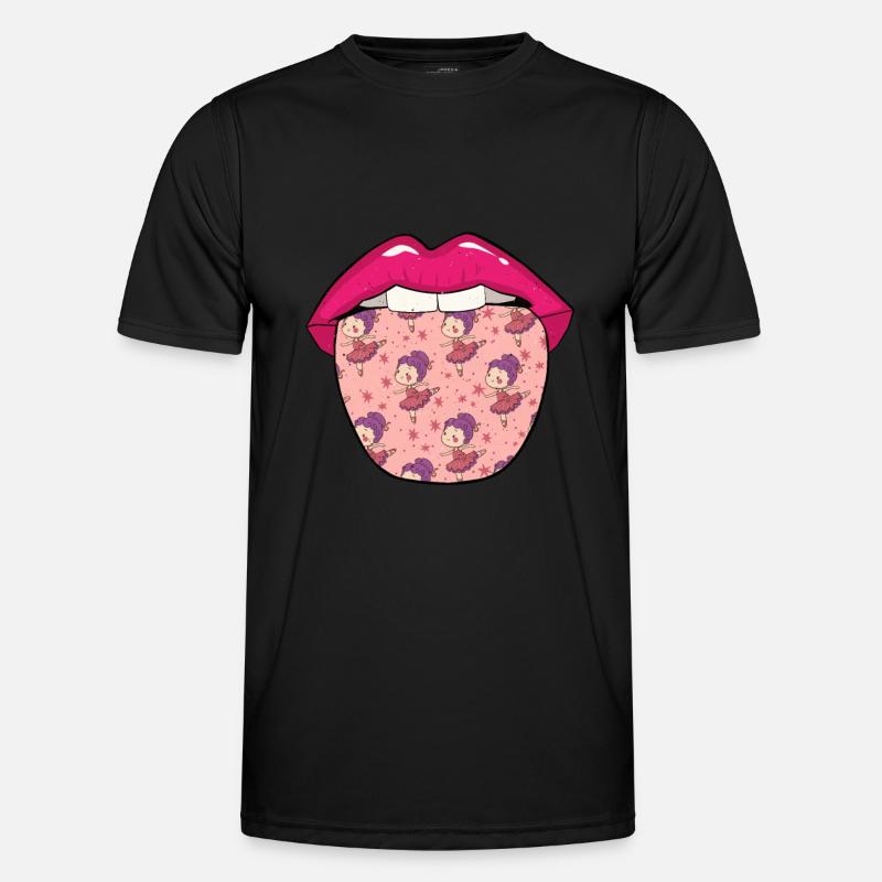 Ballet Balerina Lips - Men's Functional T-Shirt - black