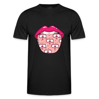 Snorkeling Lips - Men's Functional T-Shirt - black - Front - AI Model Male 178 dark (178cm)