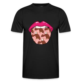 Eagle's tongue - Men's Functional T-Shirt - black - Front - AI Model Male 178 dark (178cm)