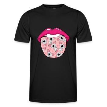 Koalabär Zunge - Männer Funktions-T-Shirt - Schwarz - Vorne - AI Model Male 178 dark (178cm)