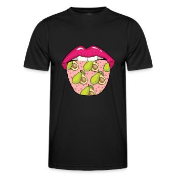 Avocado Tongue - Men's Functional T-Shirt - black - Front - AI Model Male 178 dark (178cm)