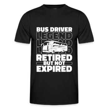 Bus Bus Retired Bus Driver - Men's Functional T-Shirt - black - Front - AI Model Male 178 dark (178cm)