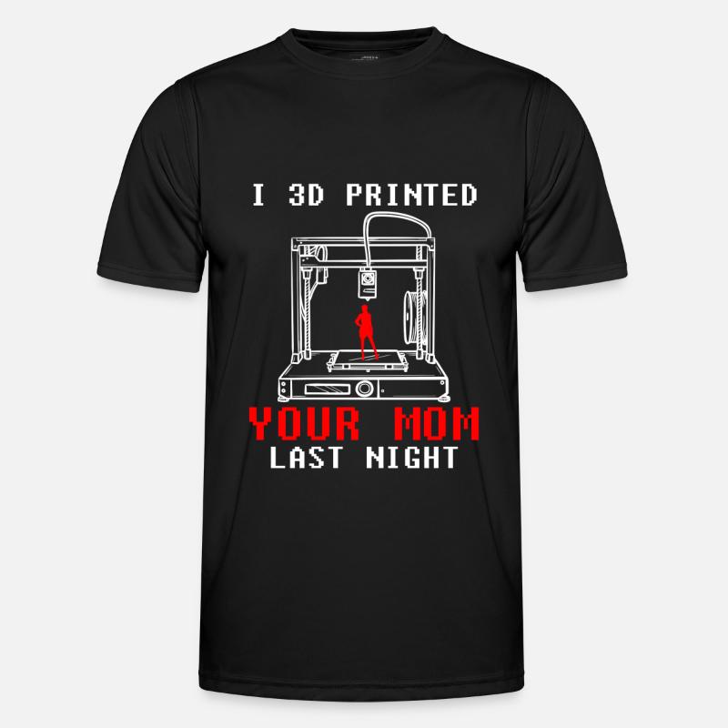 Entwickler Coder Programmierer 3D Drucker - Männer Funktions-T-Shirt - Schwarz