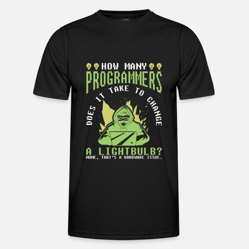 Entwickler Coder Programmierer Witzig - Männer Funktions-T-Shirt - Schwarz