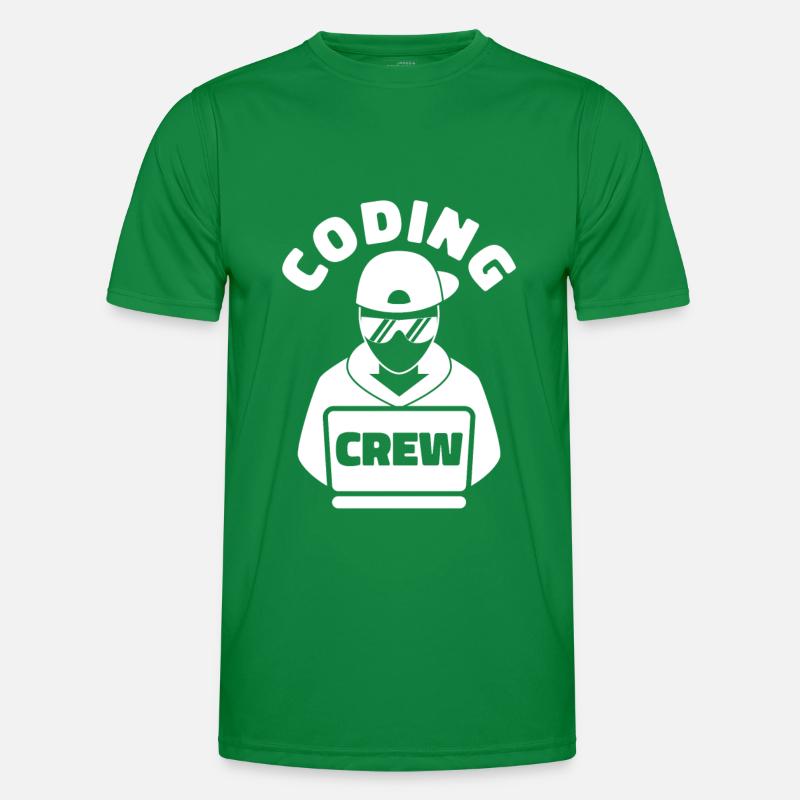 Entwickler Coder Programmierer Besatzung Männer Funktions-T-Shirt