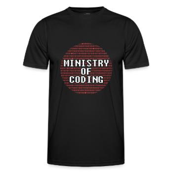 Developer Coder Programmer Ministry - Men's Functional T-Shirt - black - Front - AI Model Male 178 dark (178cm)