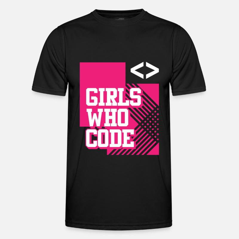 Developer Coder Programmer Girl - Men's Functional T-Shirt - black