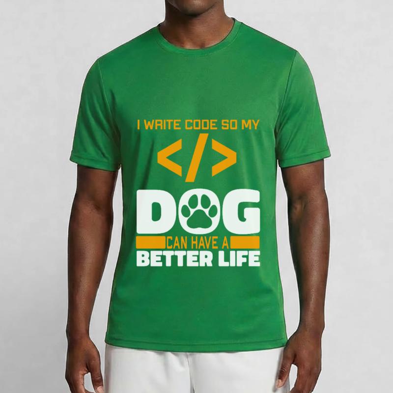 Entwickler Coder Programmierer Hund Männer Funktions-T-Shirt