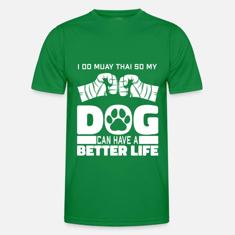 Muay Thai Chien de boxe thaïlandais T-shirt sport Homme