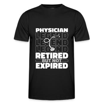 Médecin généraliste Médecin à la retraite - T-shirt sport Homme - noir - Devant - AI Model Male 178 dark (178cm)