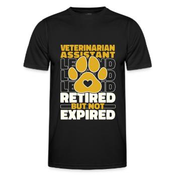 Veterinary assistant Retired veterinary assistant - Men's Functional T-Shirt - black - Front - AI Model Male 178 dark (178cm)
