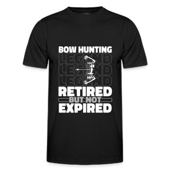 Bowhunting Retired Bowhunters - Men's Functional T-Shirt - black - Front - AI Model Male 178 dark (178cm)