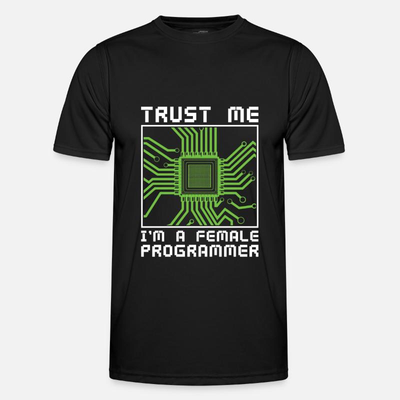 Developer Coder Programmer Microchip - Men's Functional T-Shirt - black