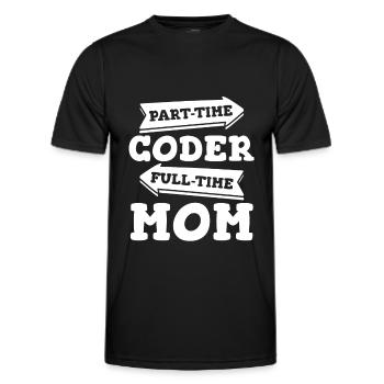 Developer Coder Programmer Mama - Men's Functional T-Shirt - black - Front - AI Model Male 178 dark (178cm)