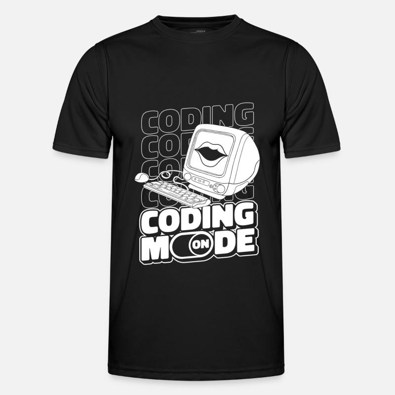Entwickler Coder Programmierer Computer - Männer Funktions-T-Shirt - Schwarz