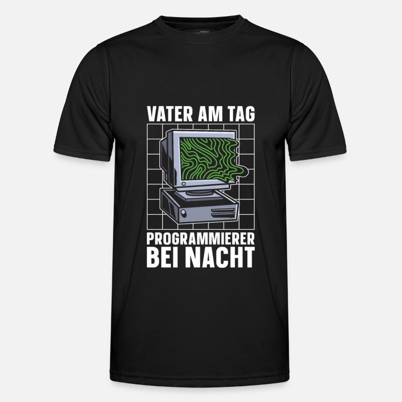 Entwickler Coder Programmierer - Männer Funktions-T-Shirt - Schwarz