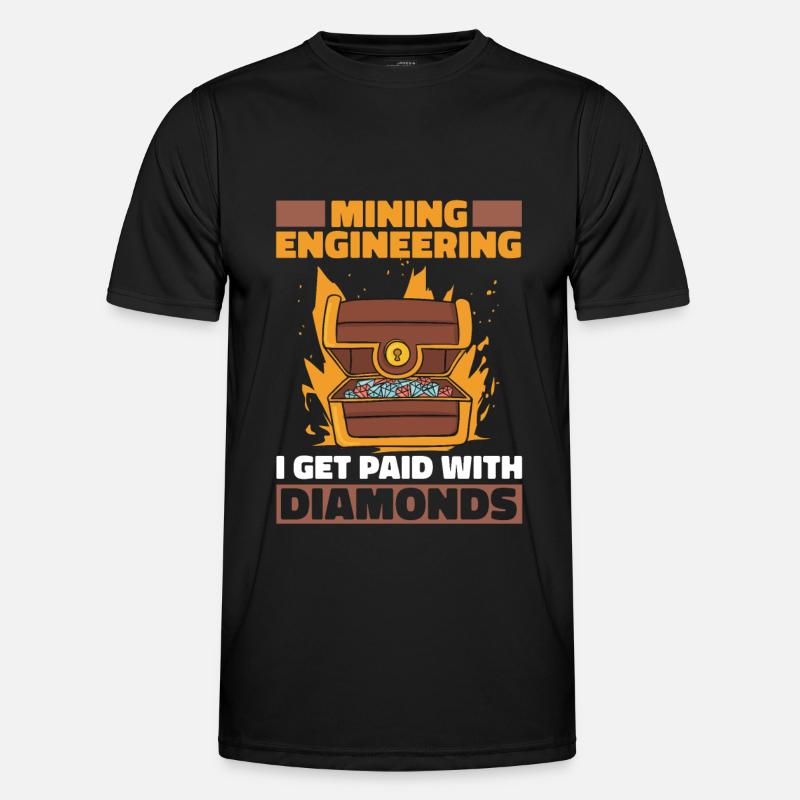 Engineer Lustig Mining Engineer - Men's Functional T-Shirt - black