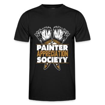 Maler Lackierer - Männer Funktions-T-Shirt - Schwarz - Vorne - AI Model Male 178 dark (178cm)
