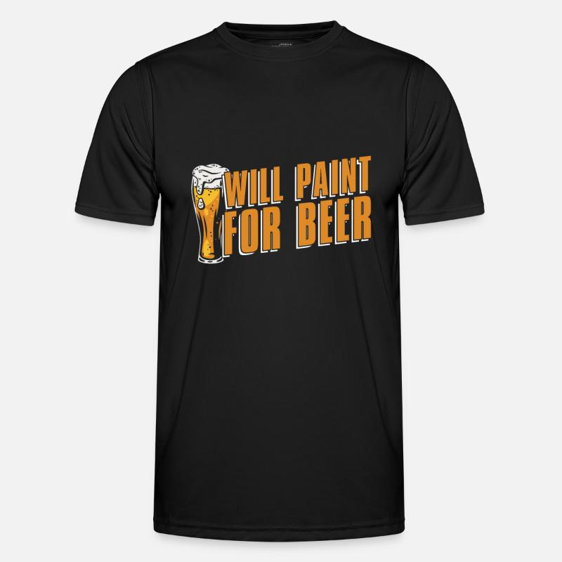 Maler Lackierer Bier - Männer Funktions-T-Shirt - Schwarz
