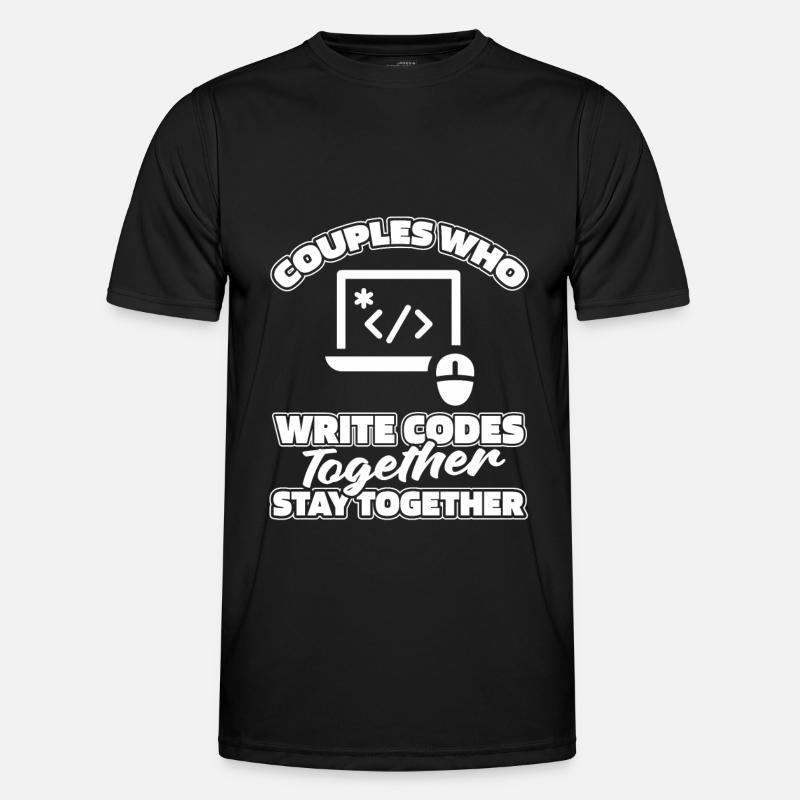 Developer Coder Programmer Pair - Men's Functional T-Shirt - black