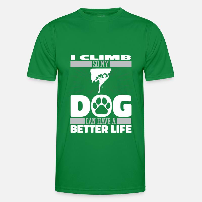 Klettern Kletterer Hund Männer Funktions-T-Shirt