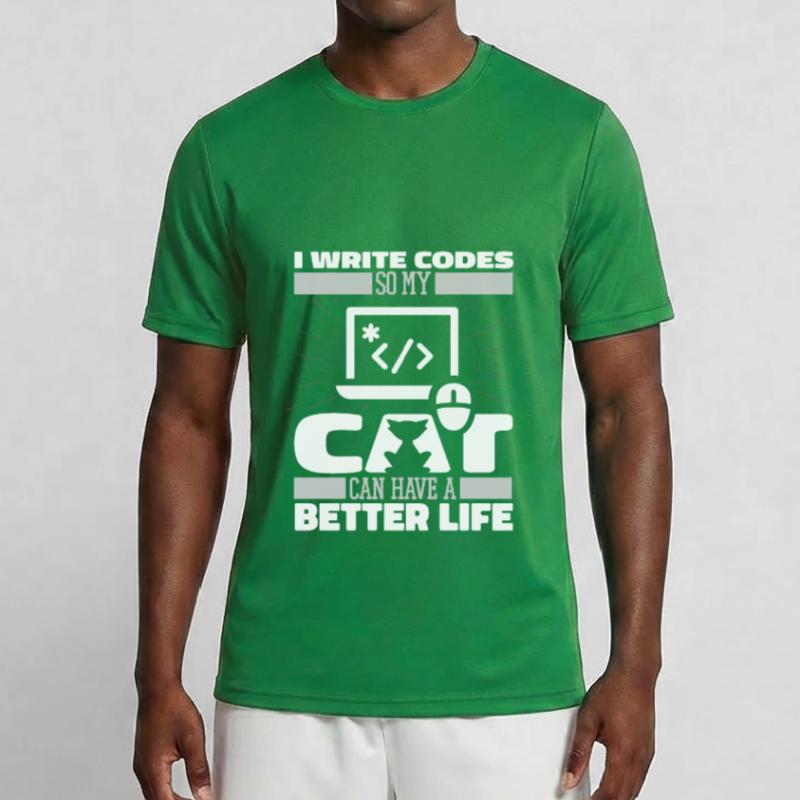 Entwickler Coder Programmierer Katze Männer Funktions-T-Shirt