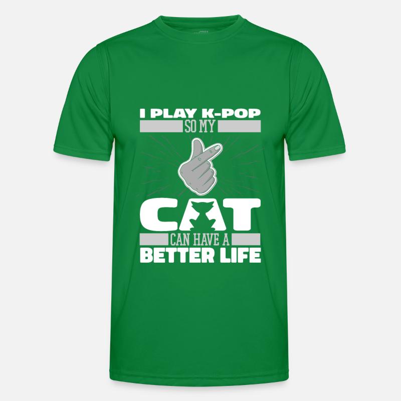 K Pop Kpop Korean Pop Katze Männer Funktions-T-Shirt