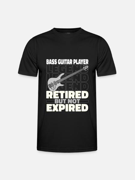 Bassist Bass Gitarre Basser Im Ruhestand - Männer Funktions-T-Shirt - Schwarz