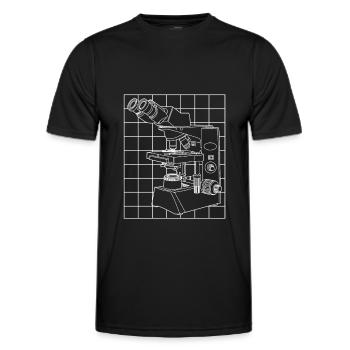 Biologie Biologe Mikroskop - Männer Funktions-T-Shirt - Schwarz - Vorne - AI Model Male 178 dark (178cm)