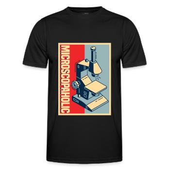 Biology Biologist Microscope - Men's Functional T-Shirt - black - Front - AI Model Male 178 dark (178cm)