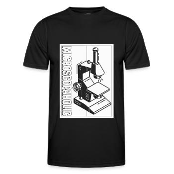 Biologie Biologiste Microscope - T-shirt sport Homme - noir - Devant - AI Model Male 178 dark (178cm)