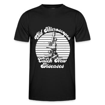 Biologie Biologe Mikroskop - Männer Funktions-T-Shirt - Schwarz - Vorne - AI Model Male 178 dark (178cm)