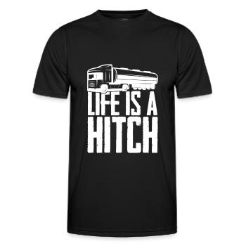 Oil Field Oil Rig Towbar - Men's Functional T-Shirt - black - Front - AI Model Male 178 dark (178cm)