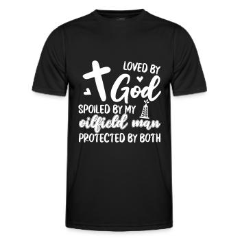 Plate-forme pétrolière Christian - T-shirt sport Homme - noir - Devant - AI Model Male 178 dark (178cm)