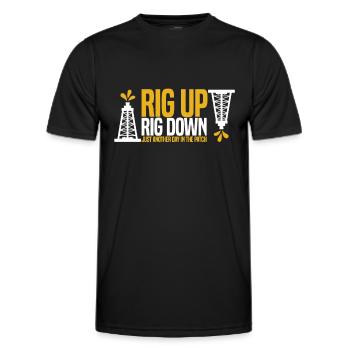Plate-forme pétrolière Lustig - T-shirt sport Homme - noir - Devant - AI Model Male 178 dark (178cm)