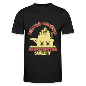 Oil Field Oil Rig - Men's Functional T-Shirt - black - Front - AI Model Male 178 dark (178cm)