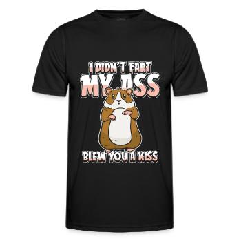 Guinea Pig Guinea Pig Humor - Men's Functional T-Shirt - black - Front - AI Model Male 178 dark (178cm)