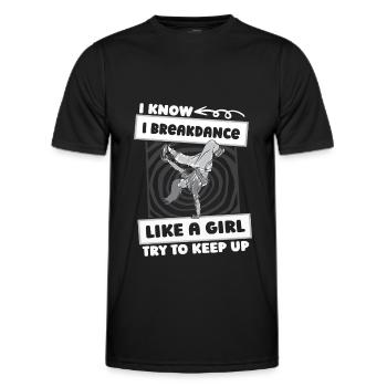Breakdance Breakdancer Breakdancing Girls - Men's Functional T-Shirt - black - Front - AI Model Male 178 dark (178cm)