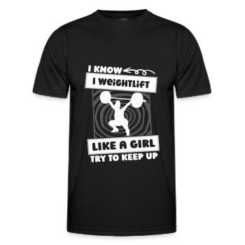 Weightlifting Weightlifting Girls - Men's Functional T-Shirt - black - Front - AI Model Male 178 dark (178cm)