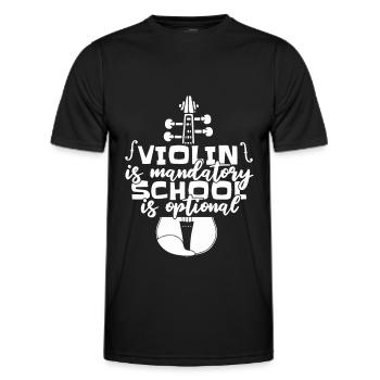 Violin Violin Funny - Men's Functional T-Shirt - black - Front - AI Model Male 178 dark (178cm)