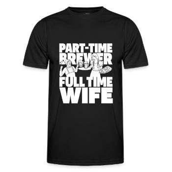 Craft Beer Craft Beer Wife - Men's Functional T-Shirt - black - Front - AI Model Male 178 dark (178cm)