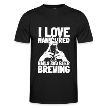 Craft Beer Craft Beer Love - Men's Functional T-Shirt - black - Front - AI Model Male 178 dark (178cm)