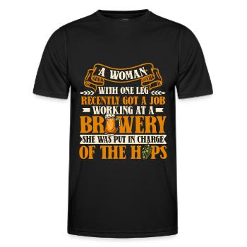Craft Beer Craft Beer Funny - Men's Functional T-Shirt - black - Front - AI Model Male 178 dark (178cm)